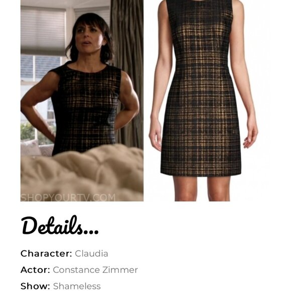 ELIE TAHARI Jaelyn Tweed Seen on TV Mini Shift cocktail Dress women's size 2 - Picture 7 of 8